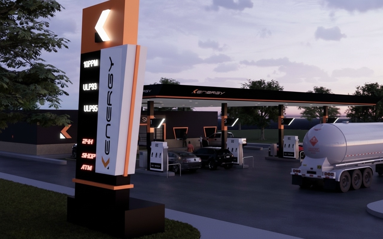 Filling Station 3D rendering by KTE Construction