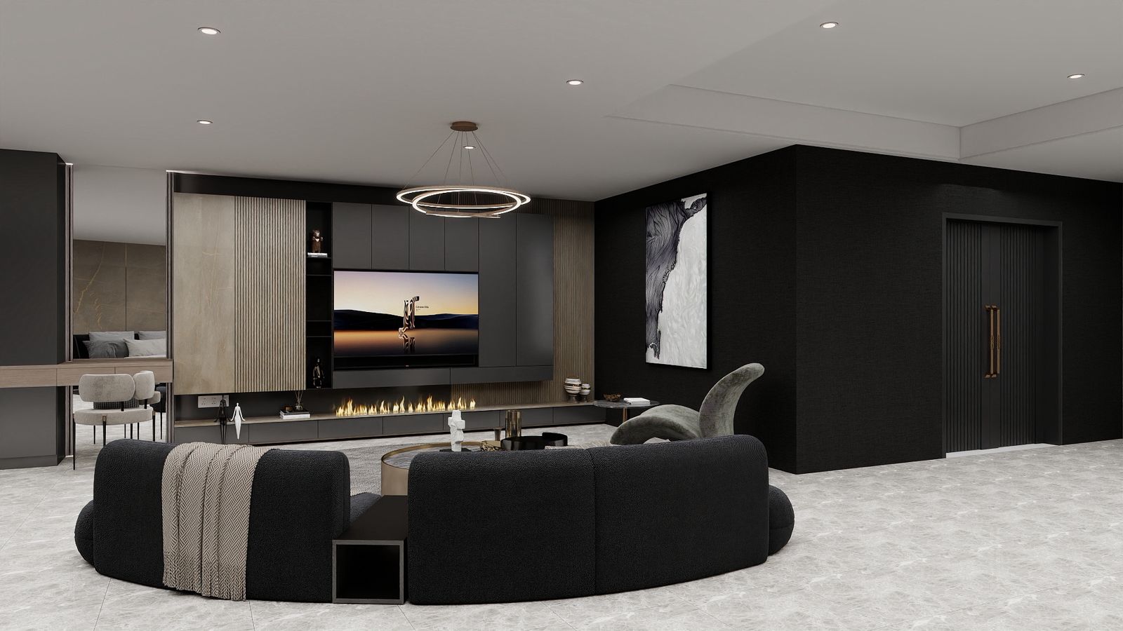 Lounge Interior design by KTE construction