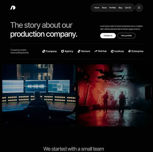 Cinemaflow - About Page - Ultimate Video Agency Webflow Template