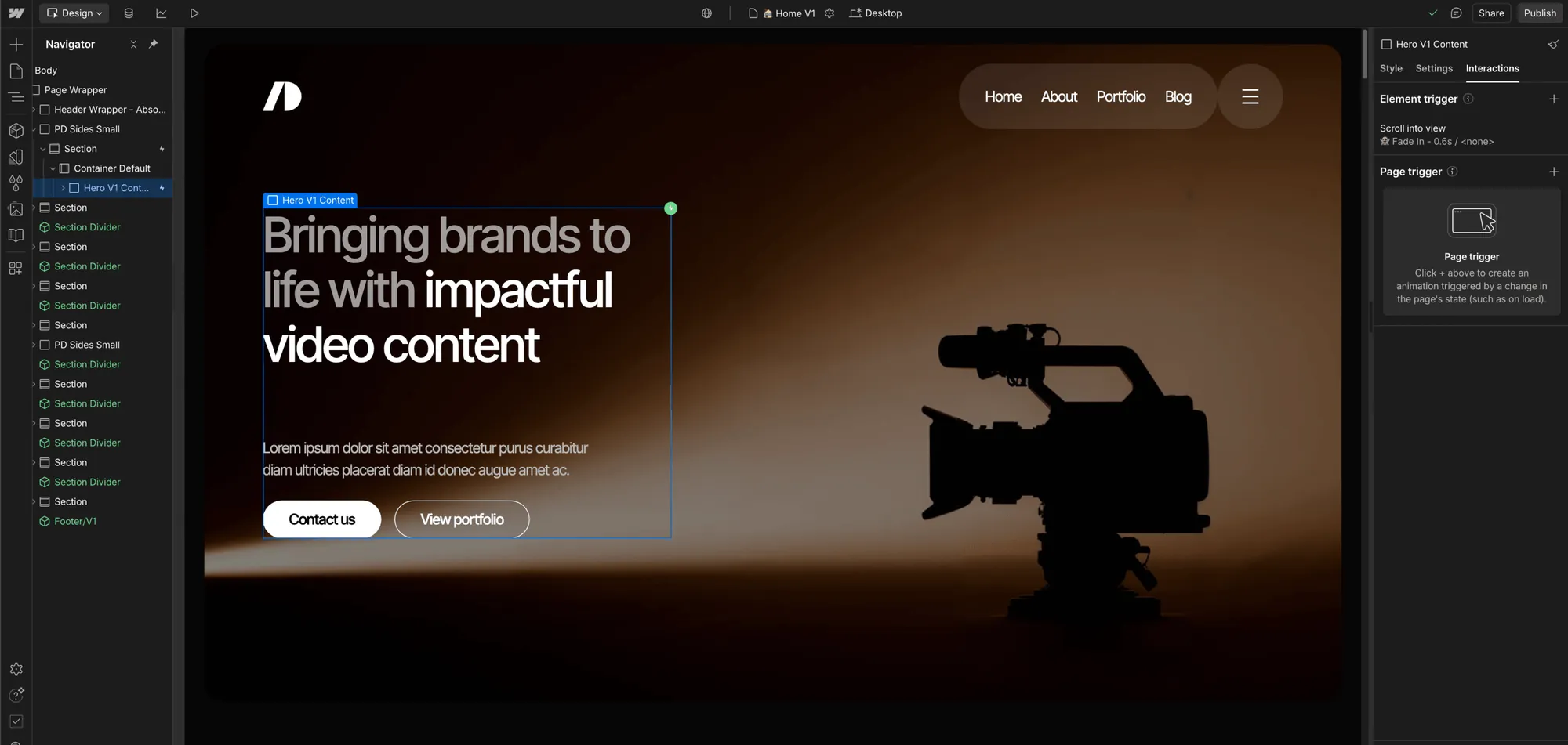 Animations - Cinemaflow Webflow Template