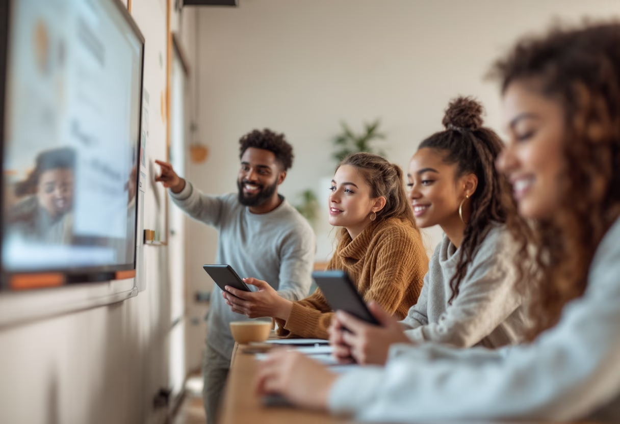 image of students using technology for edtech
