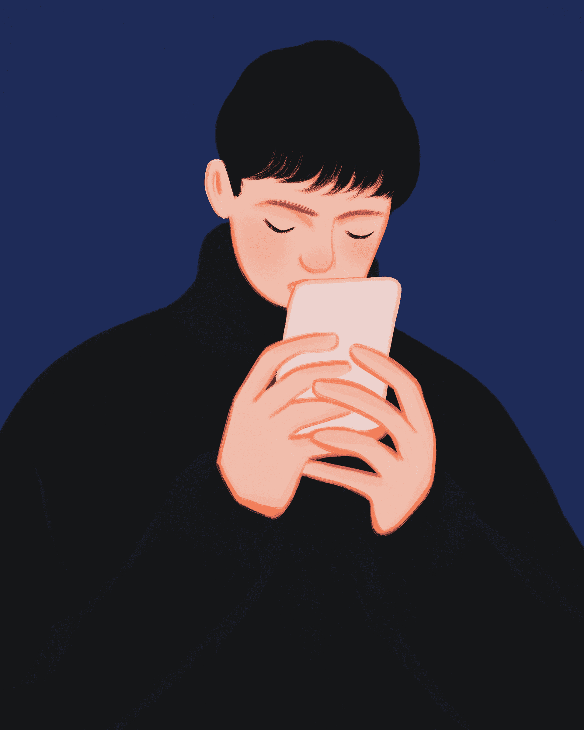 a man holding a phone