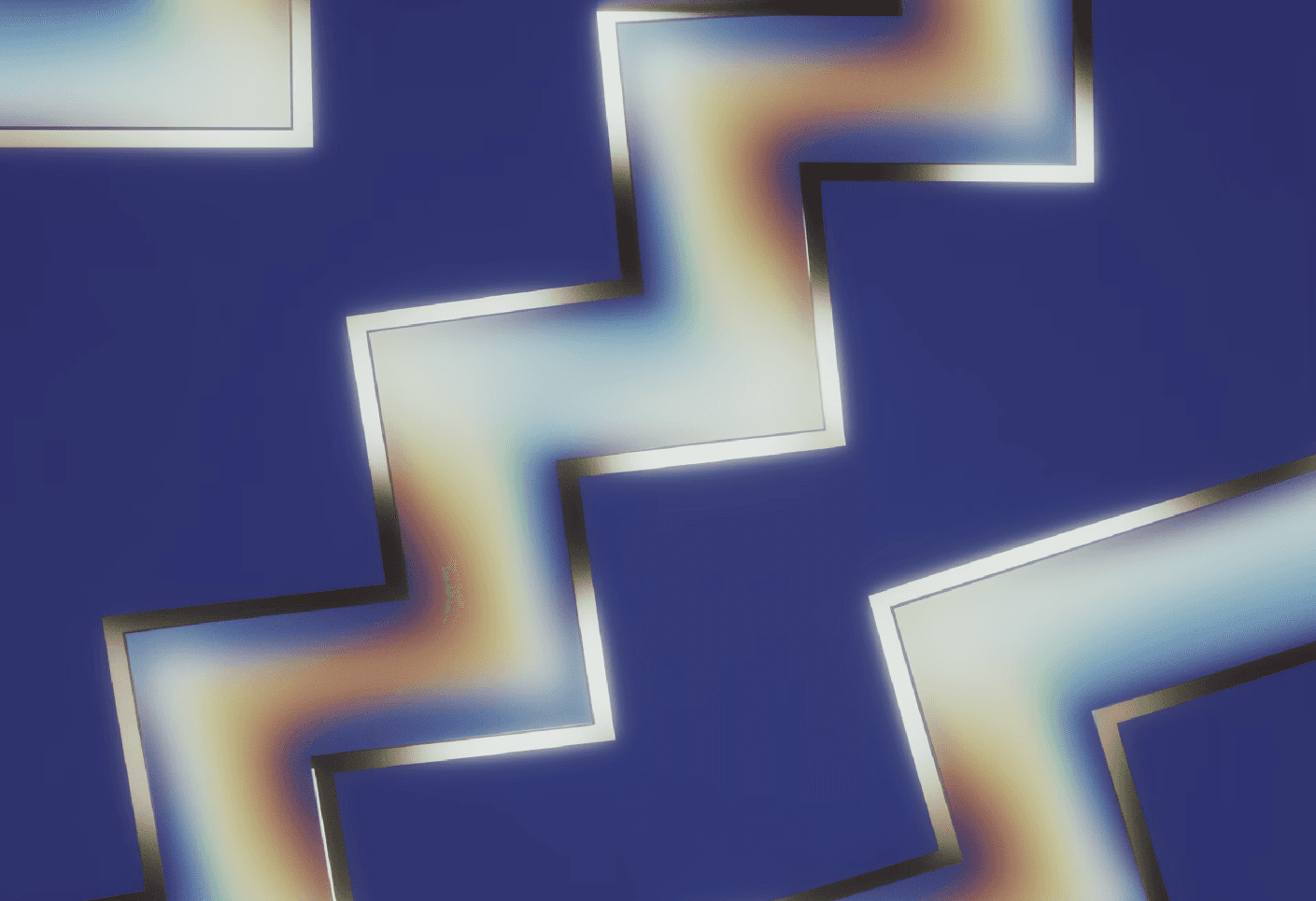 a blue and white zigzag pattern