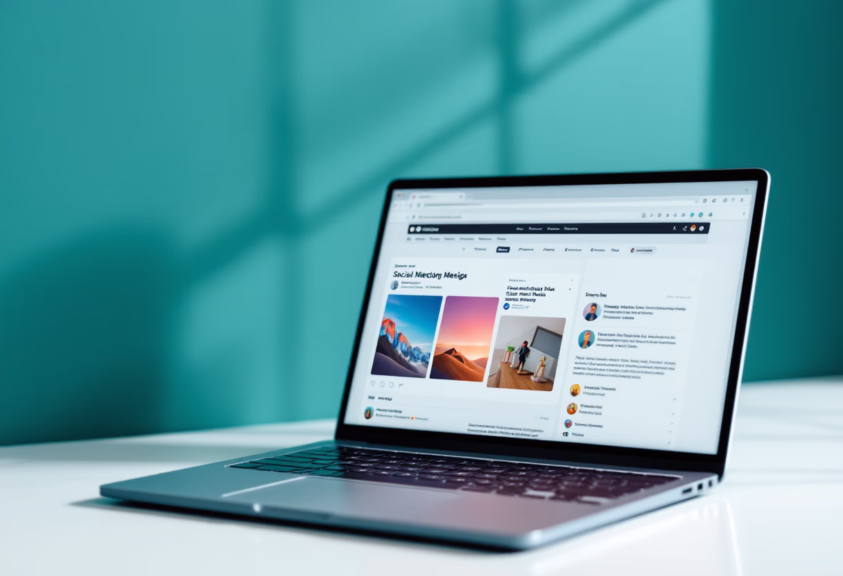image of an article on a screen (for a social media and communication)