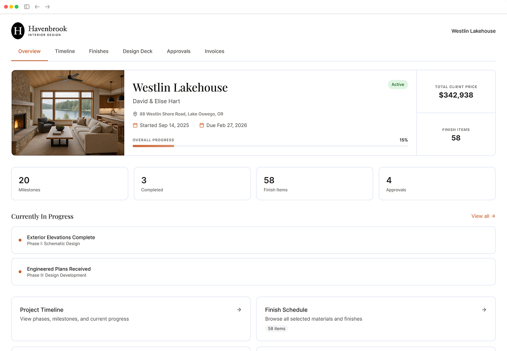 Client Portal in Four Stripes