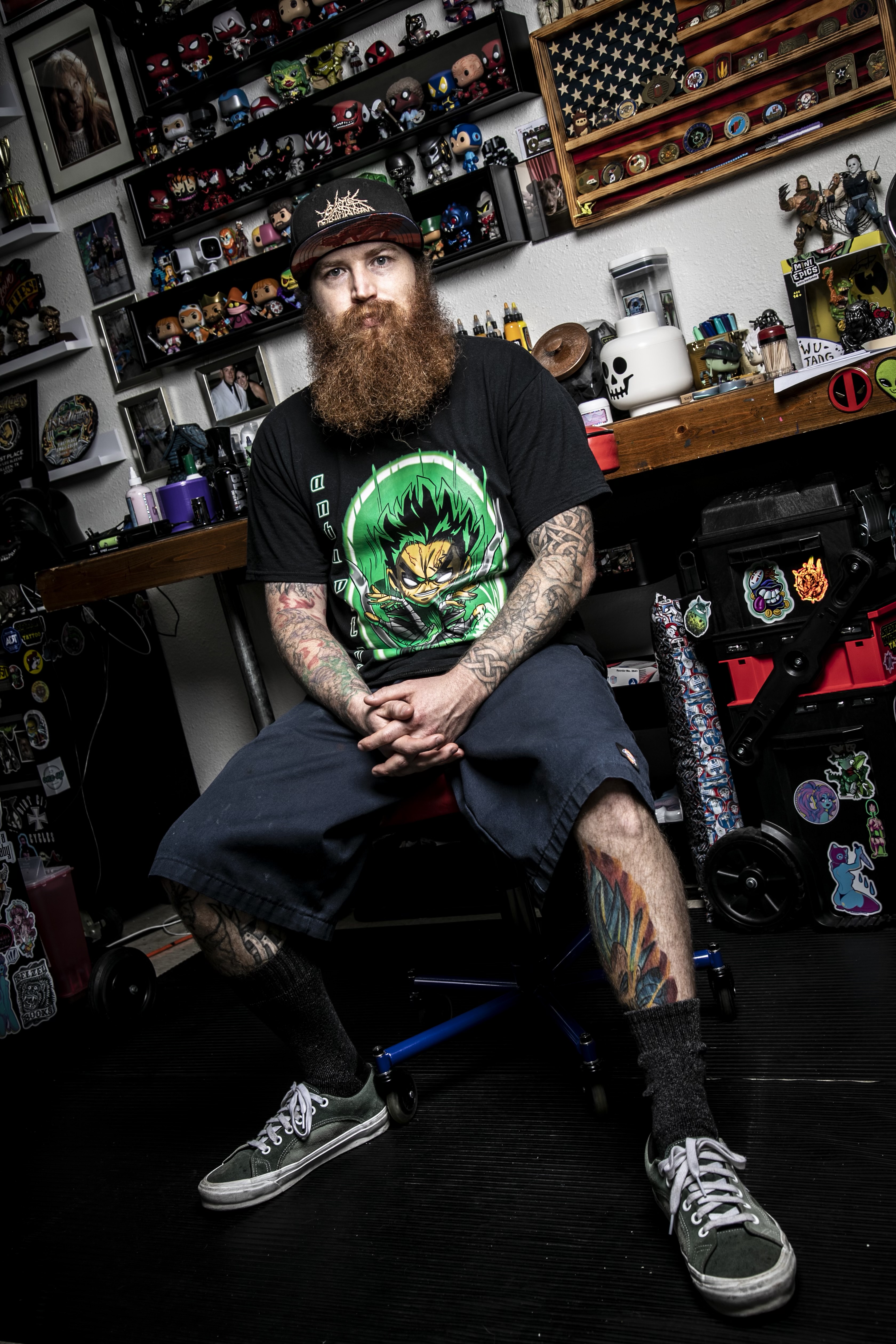 Tattoo artist and owner of Plus Ultra Tattoo Studio, Caleb Lynch.