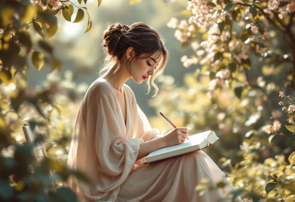 image of author at writing desk