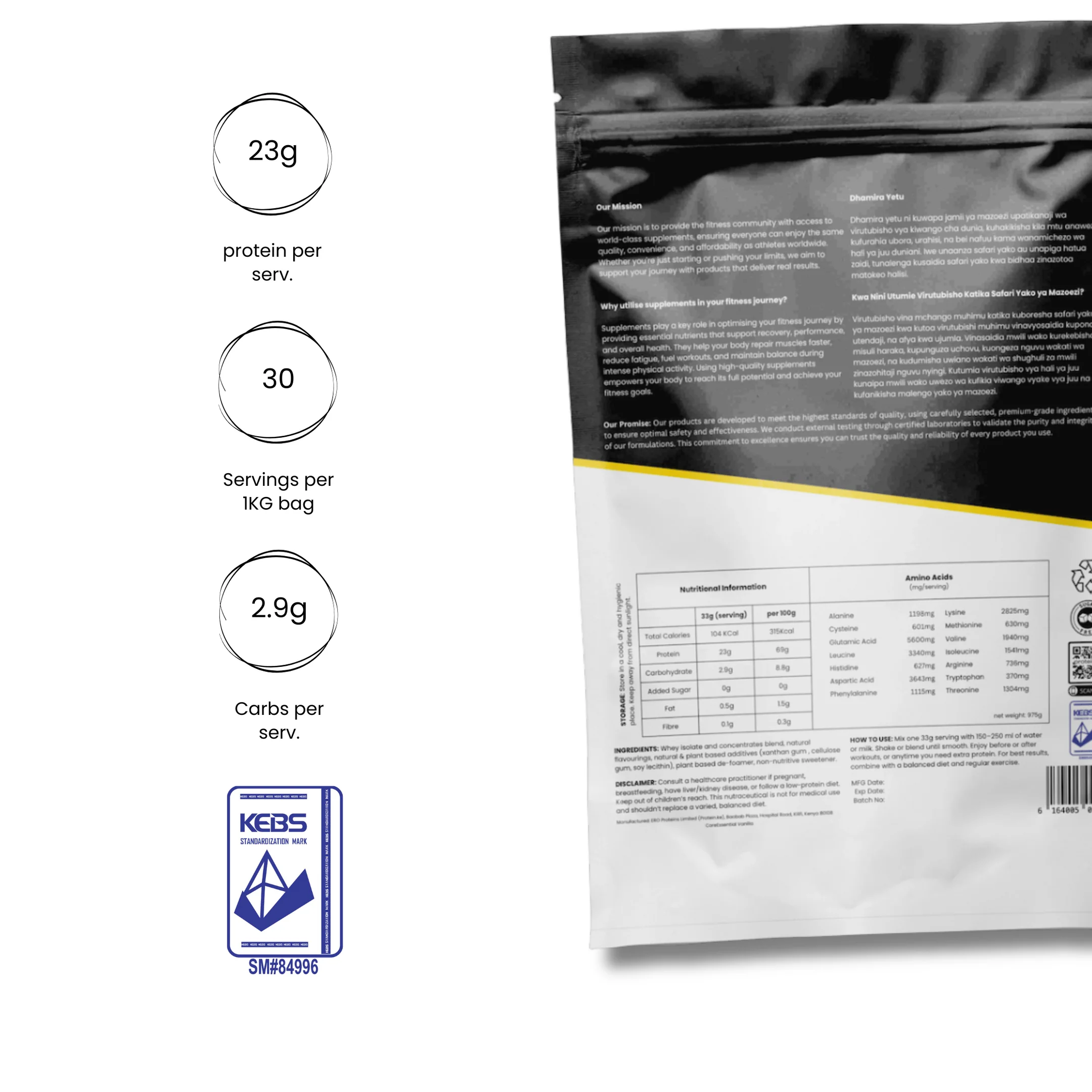 CoreEssentials Vanilla Whey Protein