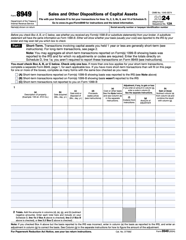 IRSform8949 cryptotaxcalculator