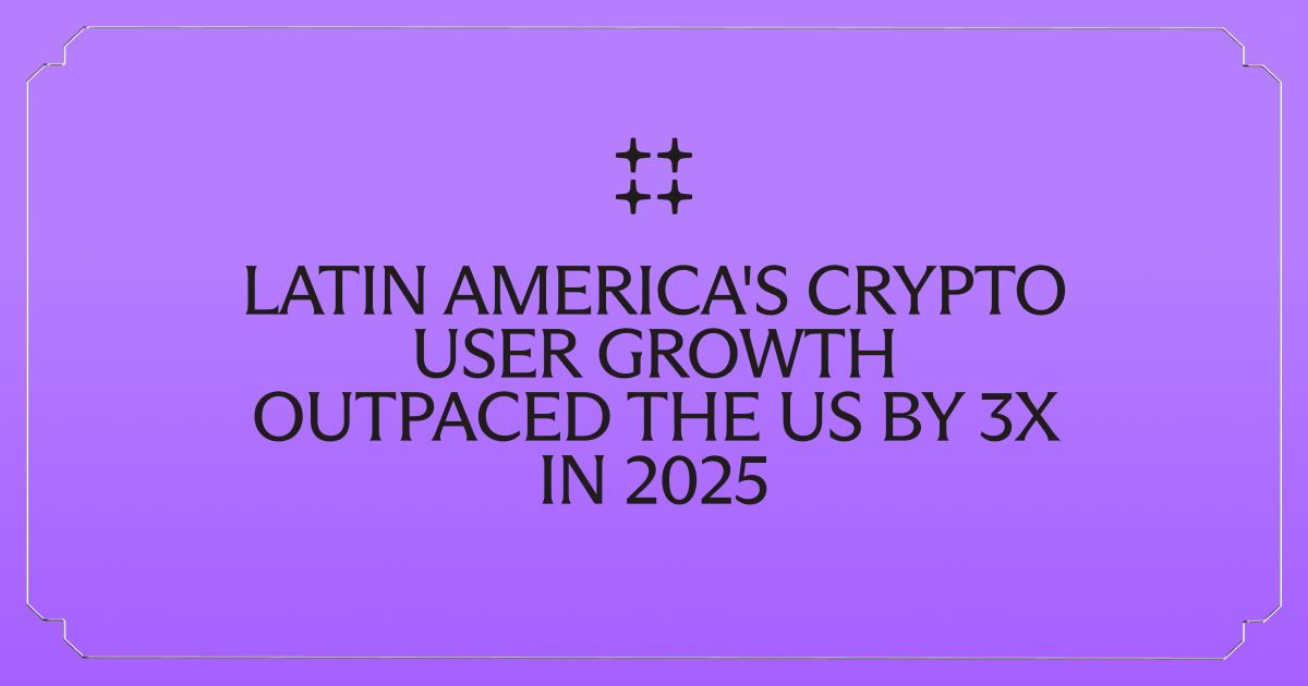 Latin America's Crypto User Growth Outpaced the US by 3x in 2025