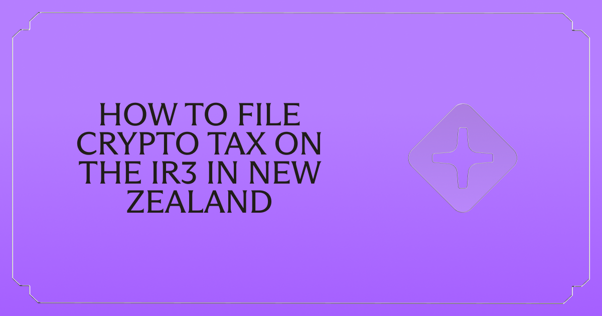 How to File Crypto Tax on the IR3 in New Zealand