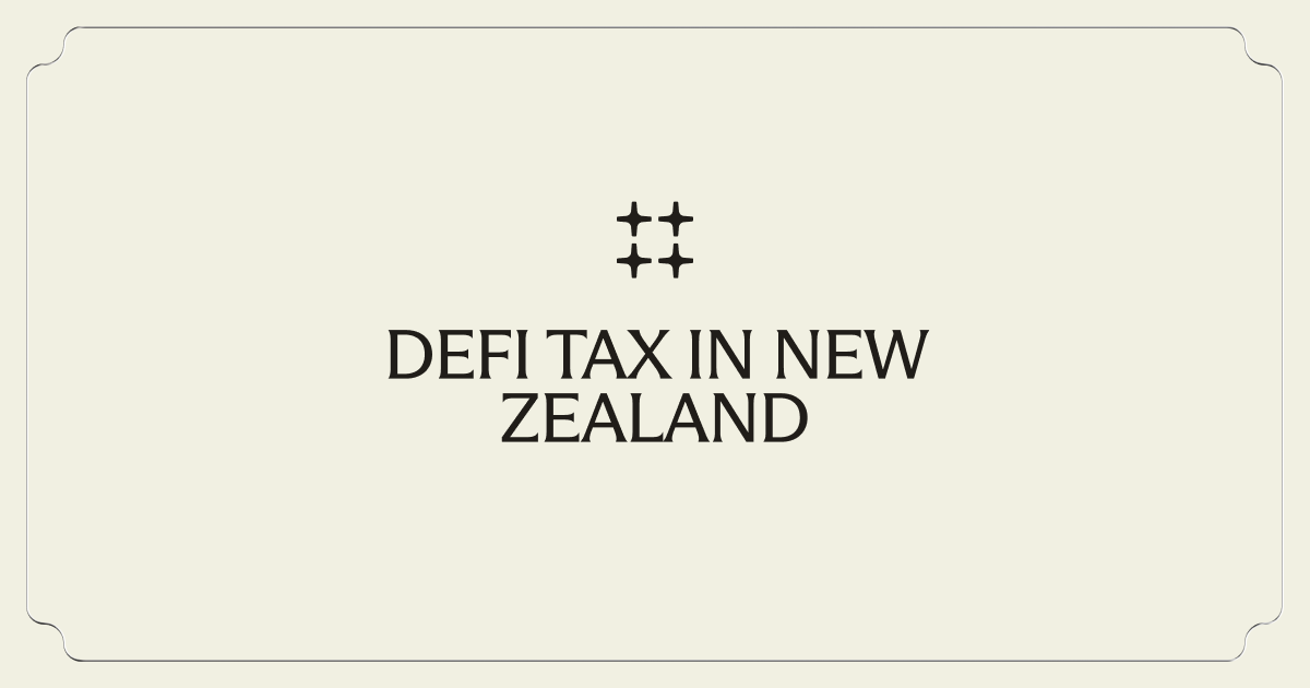 DeFi Tax in New Zealand