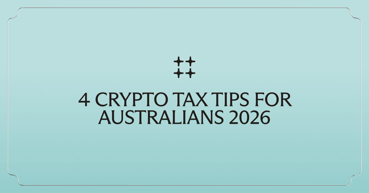 4 crypto tax tips for Australians 2026