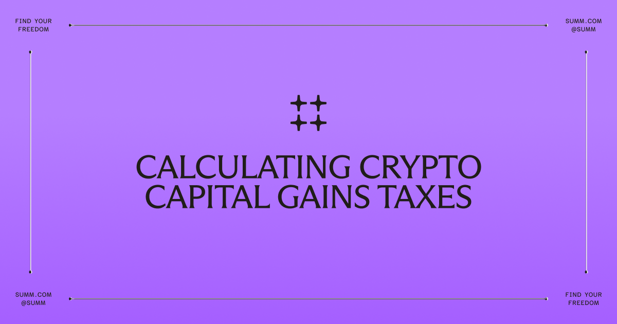 How to calculate your crypto capital gains tax