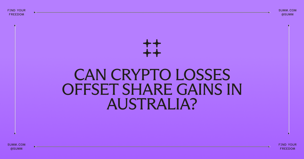Can crypto losses offset share gains in Australia?