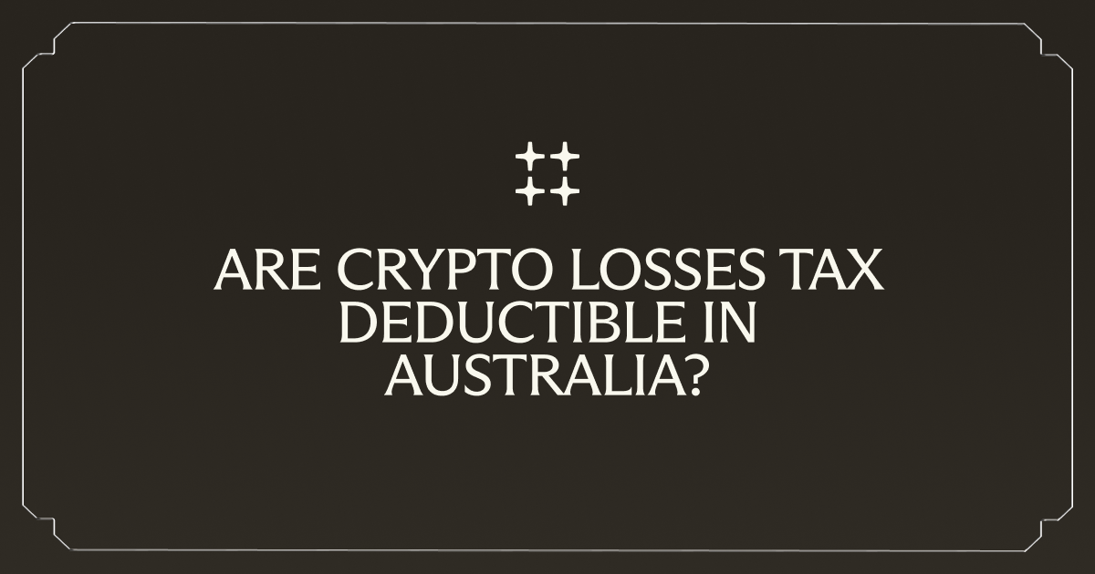 Are crypto losses tax deductible in Australia?
