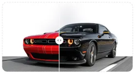 red/black car 