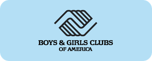 Logo of Boys & Girls Clubs of America featuring two stylized hands clasping above the organization name.