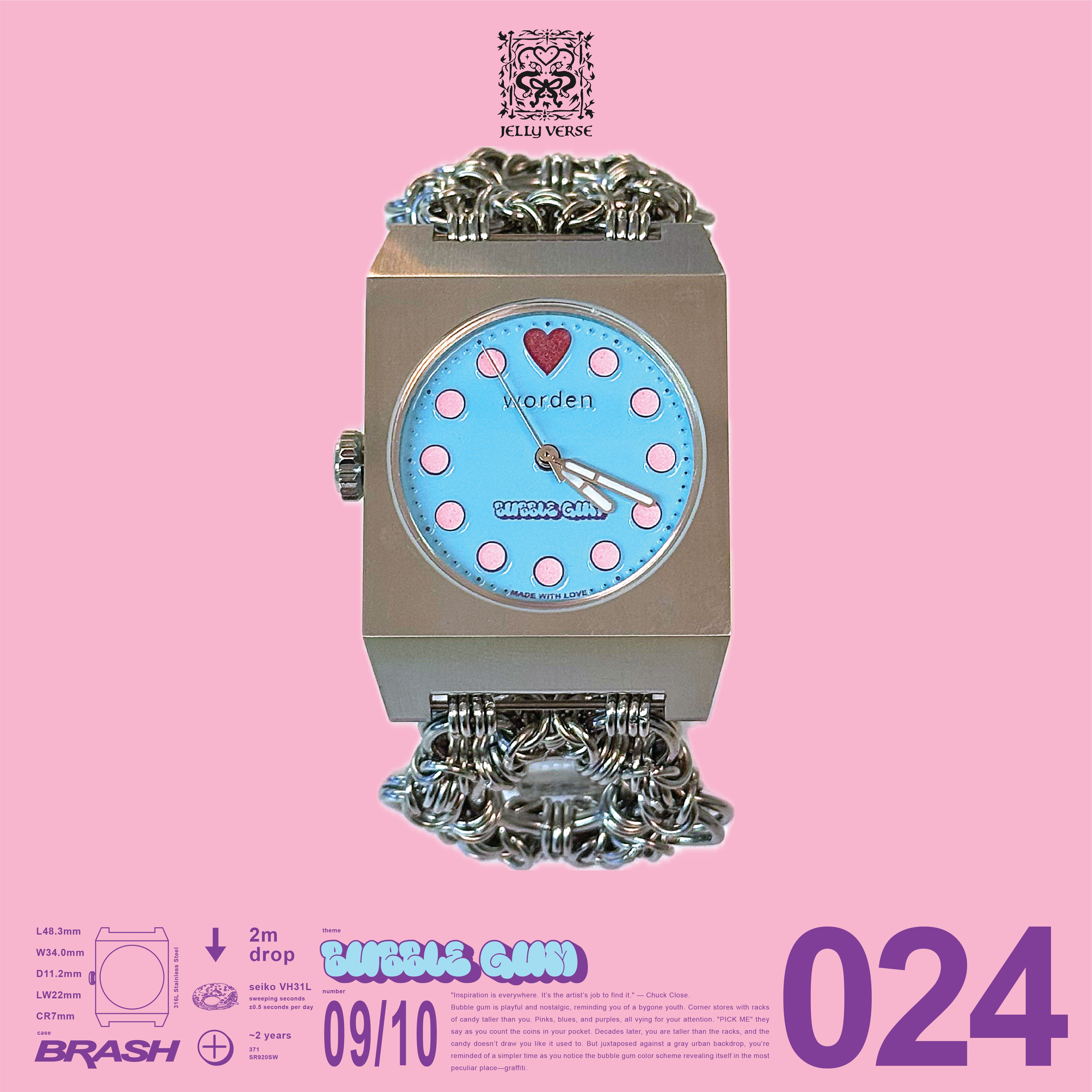 024 Bubble Gum Chainmaille