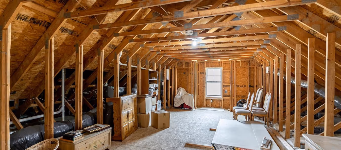 An unfinished attic