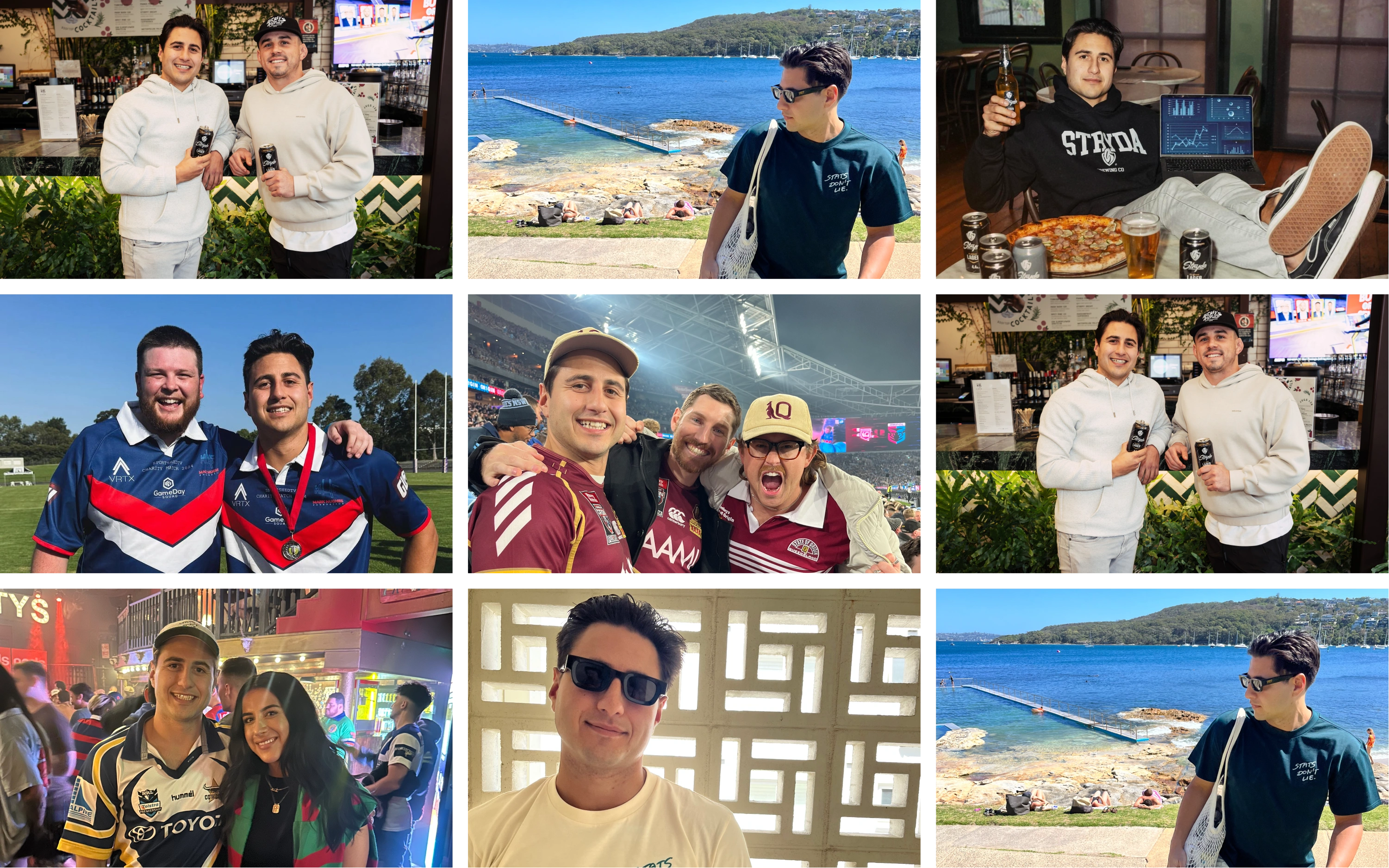 A photo collage of Nathan