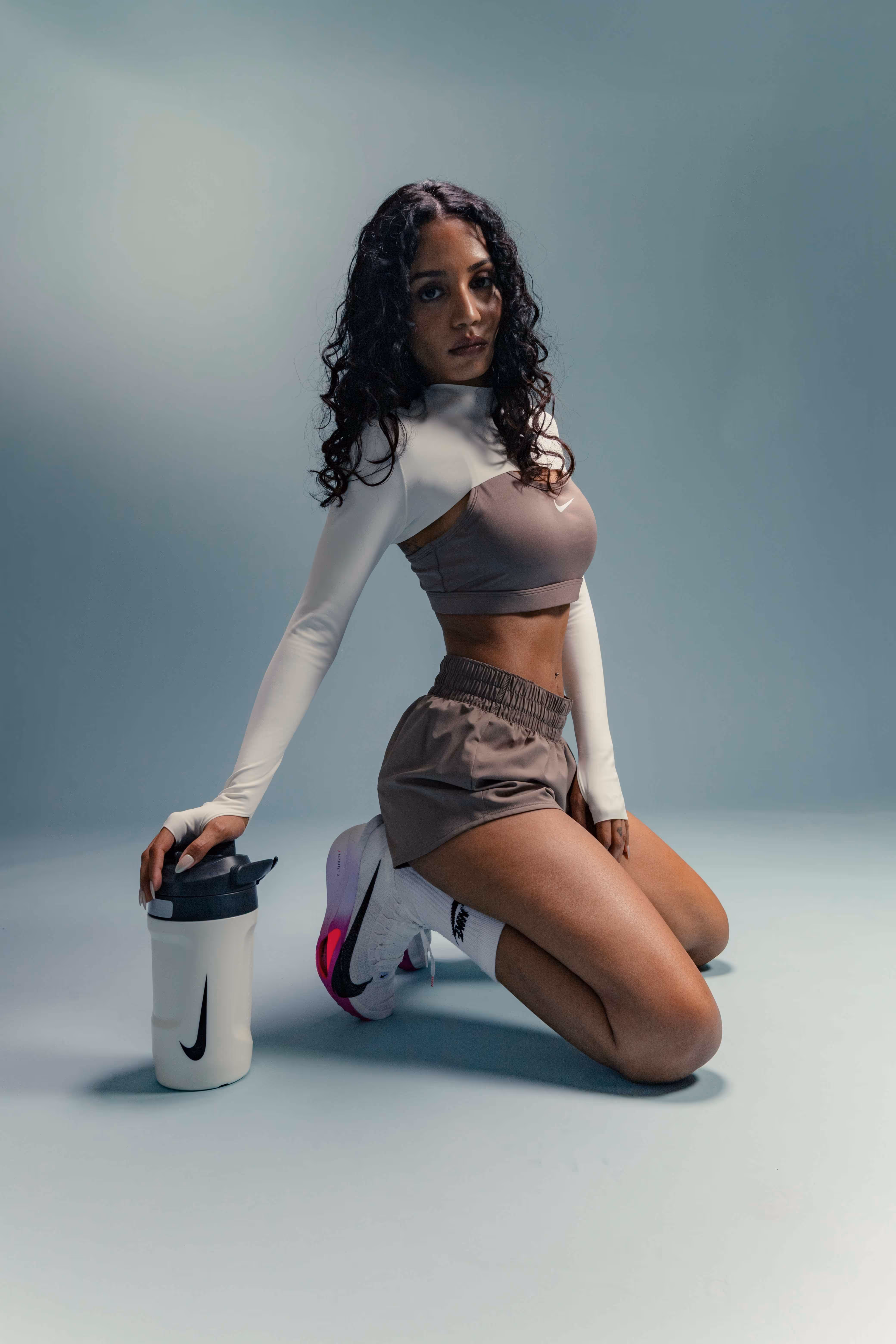 A model in nike performance gear