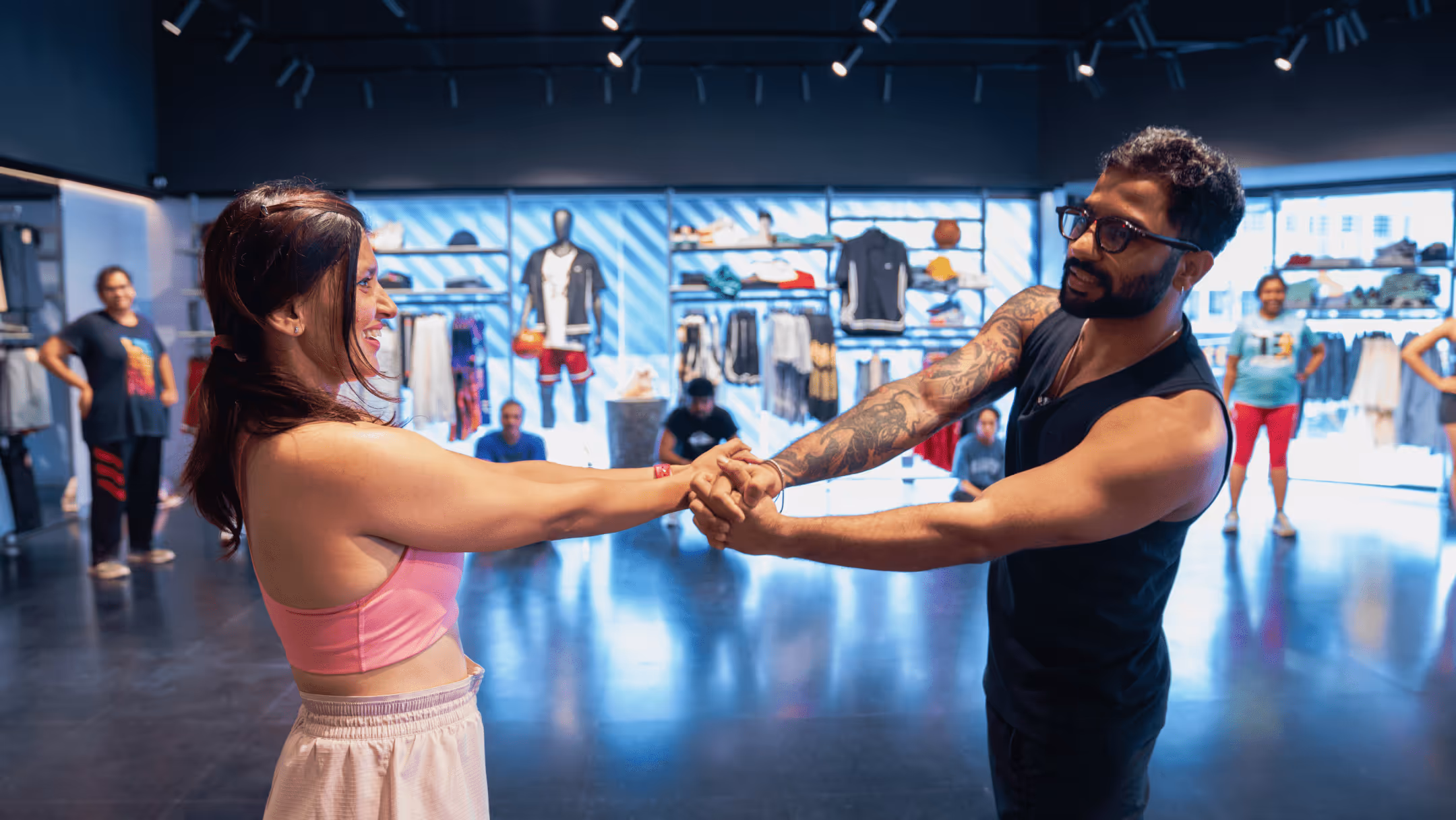 People at a nike store