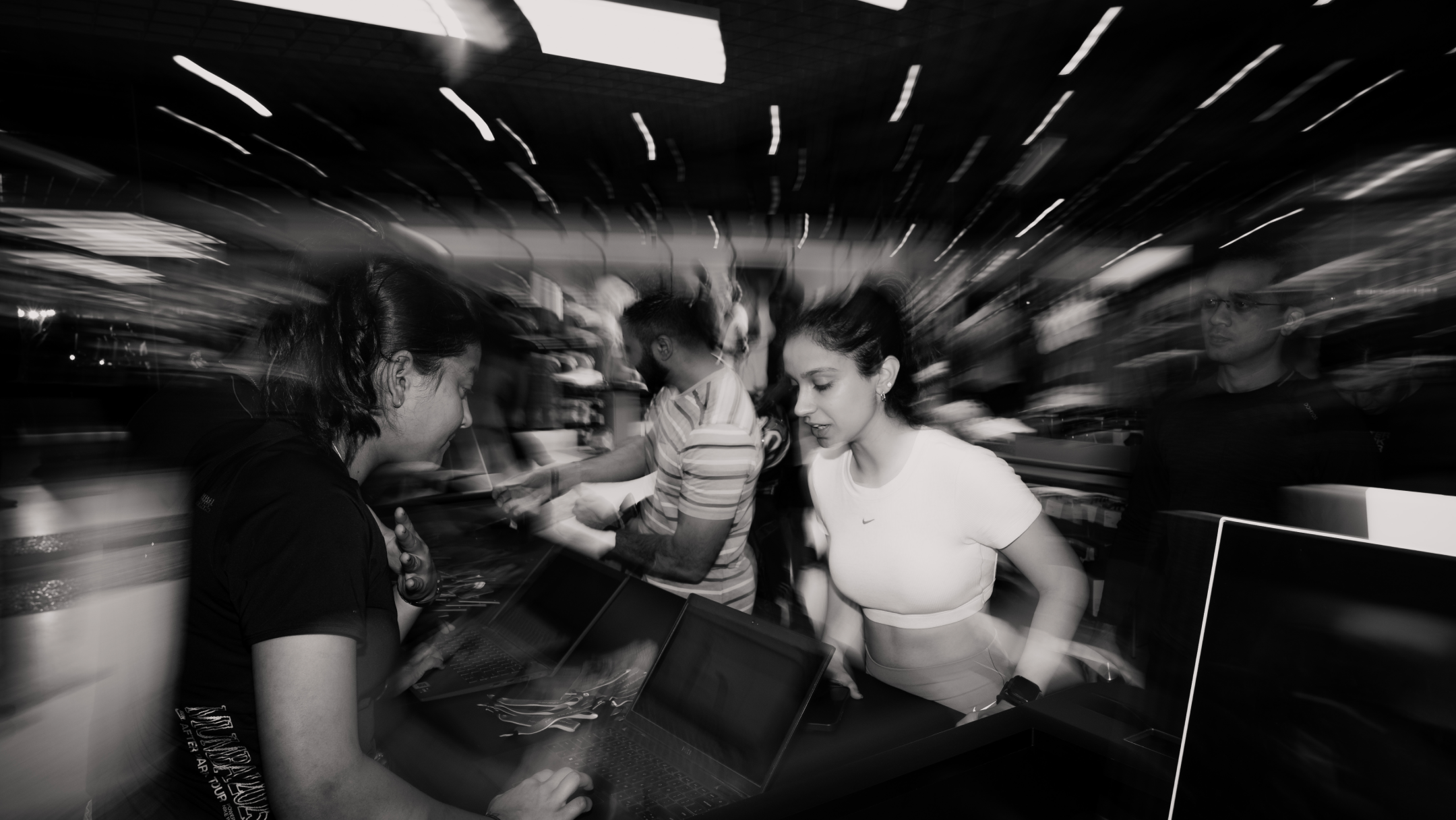 A girl and a boy in cool nike t shirts
