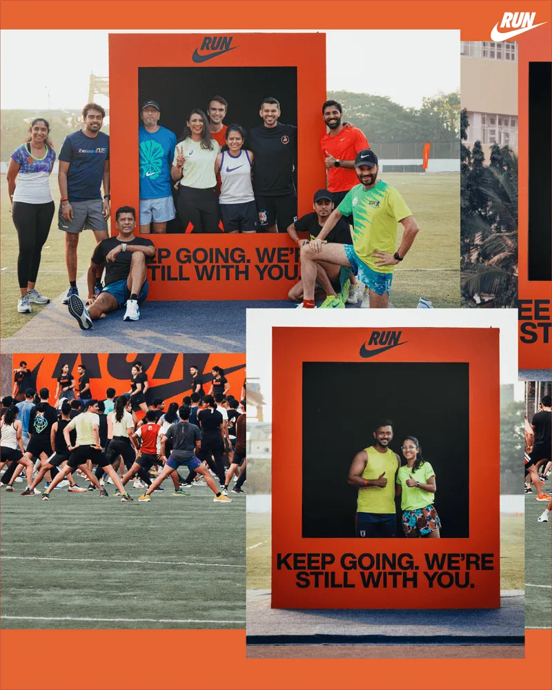 Collage of participants on the selfie booth