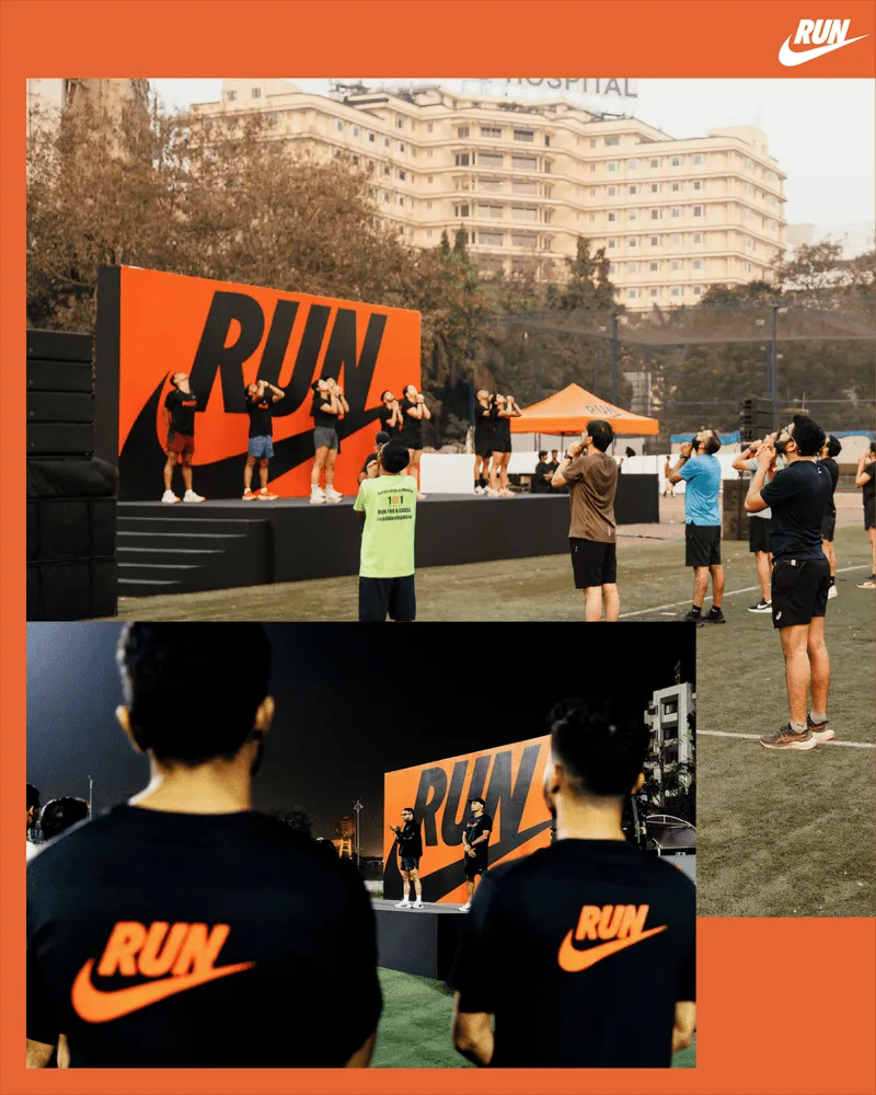 Collage of images on the shake out run event