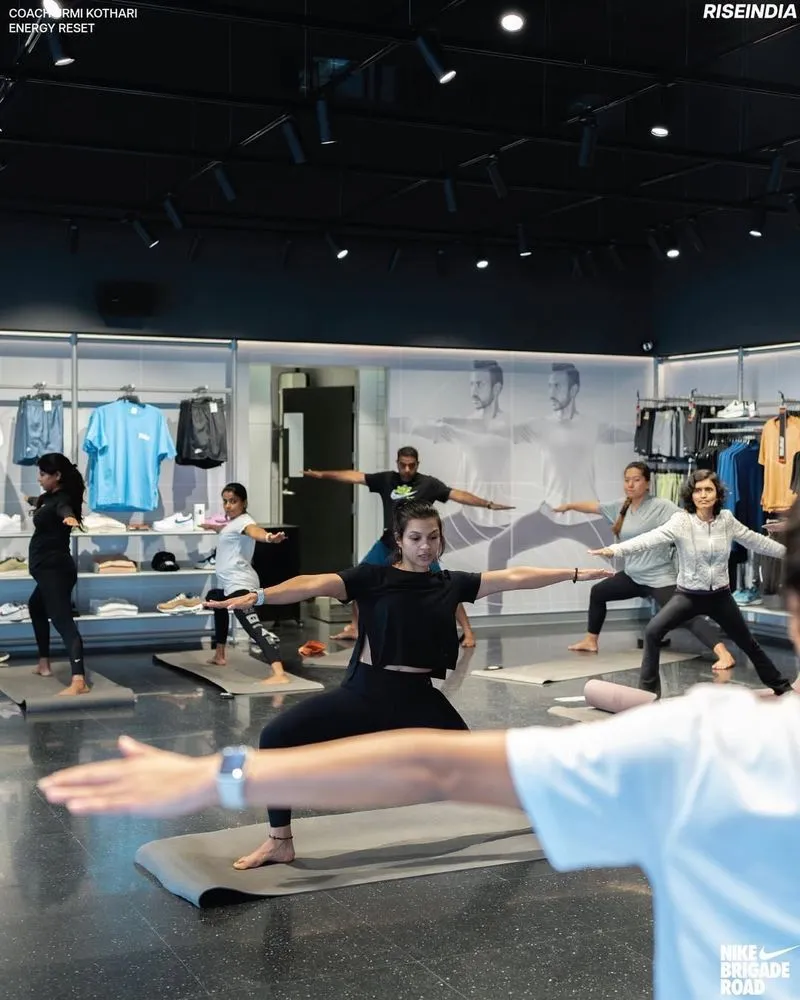 Urmi Kothari practicing yoga