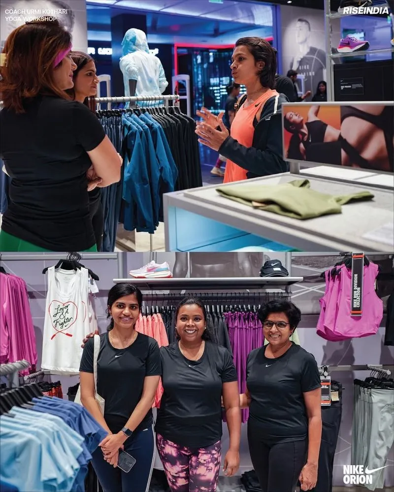 Ladies in a nike store