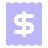 A receipt icon with a dollar sign