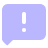 A speechballoon icon with an exclamation point