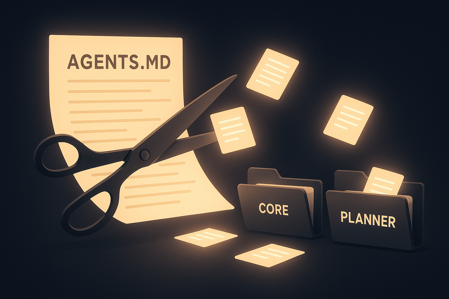 Breaking a monolithic context file into nested domains