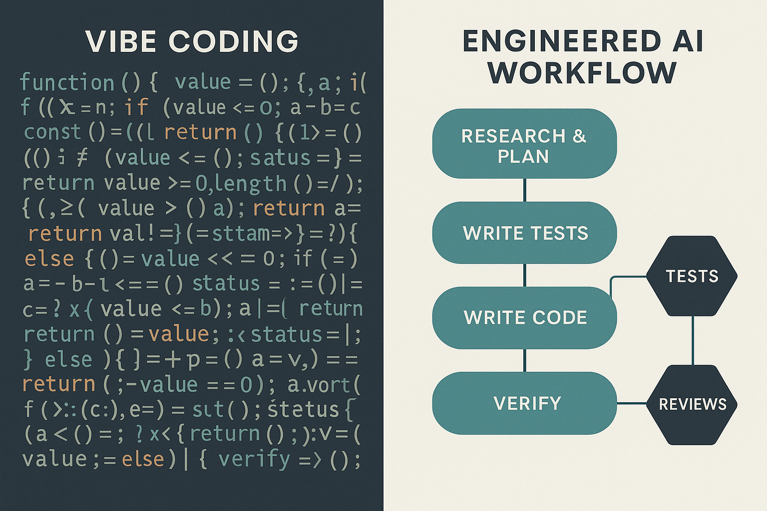 Vibe Coding vs Engineered AI Workflow