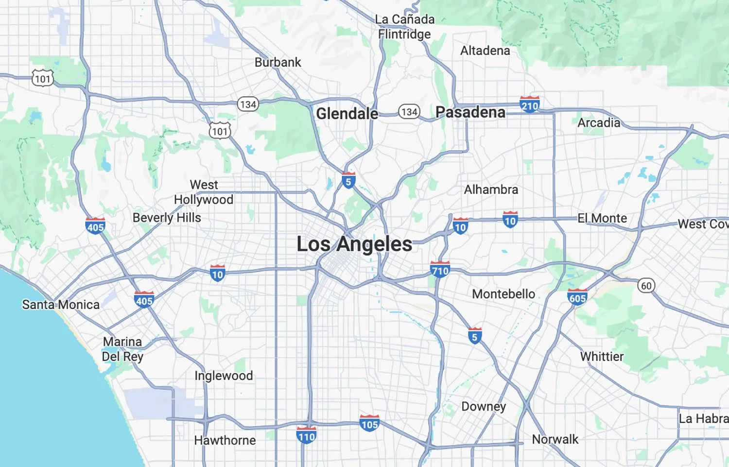 Los Angeles County map image