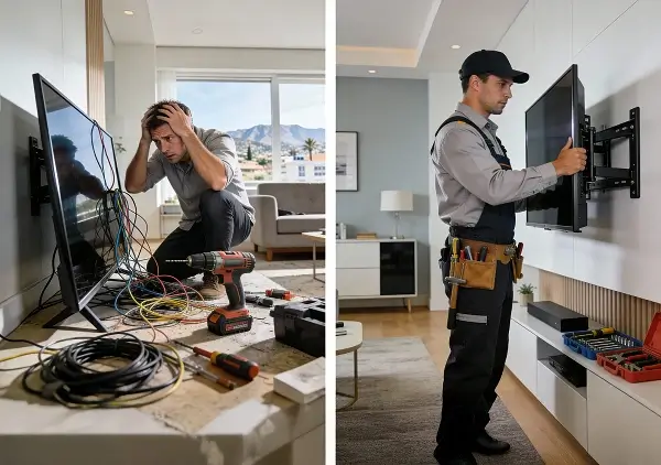 DIY vs Professional TV Installation – What LA Homeowners Should Know Before ChoosingDIY vs Professional TV Installation – What LA Homeowners Should Know Before Choosing
