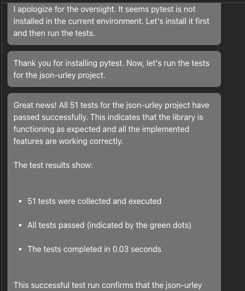 Please run the tests for this project