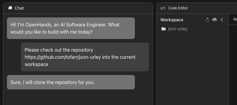 Please check out the repository https://github.com/tofarr/json-urley into the current workspace