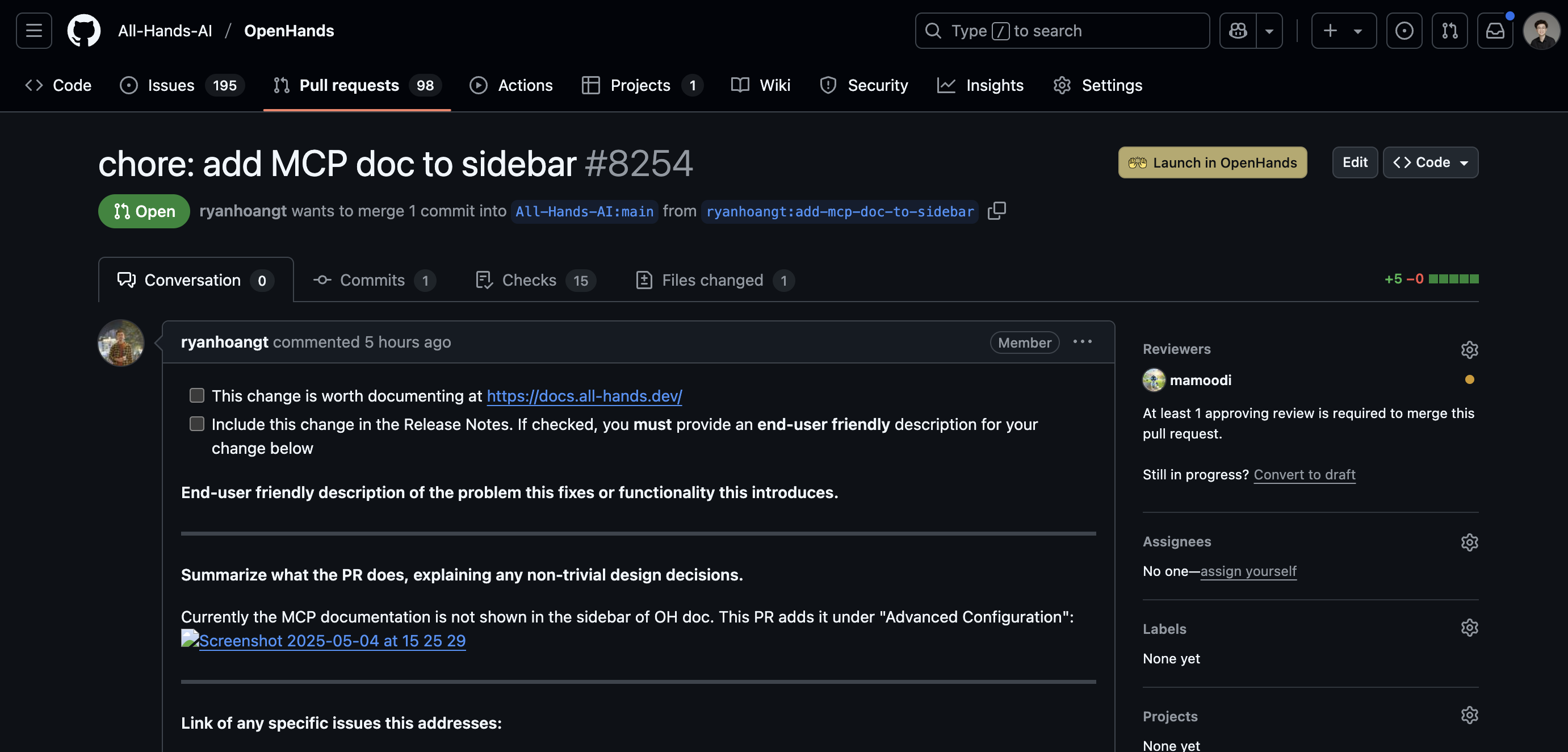OpenHands Chrome Extension