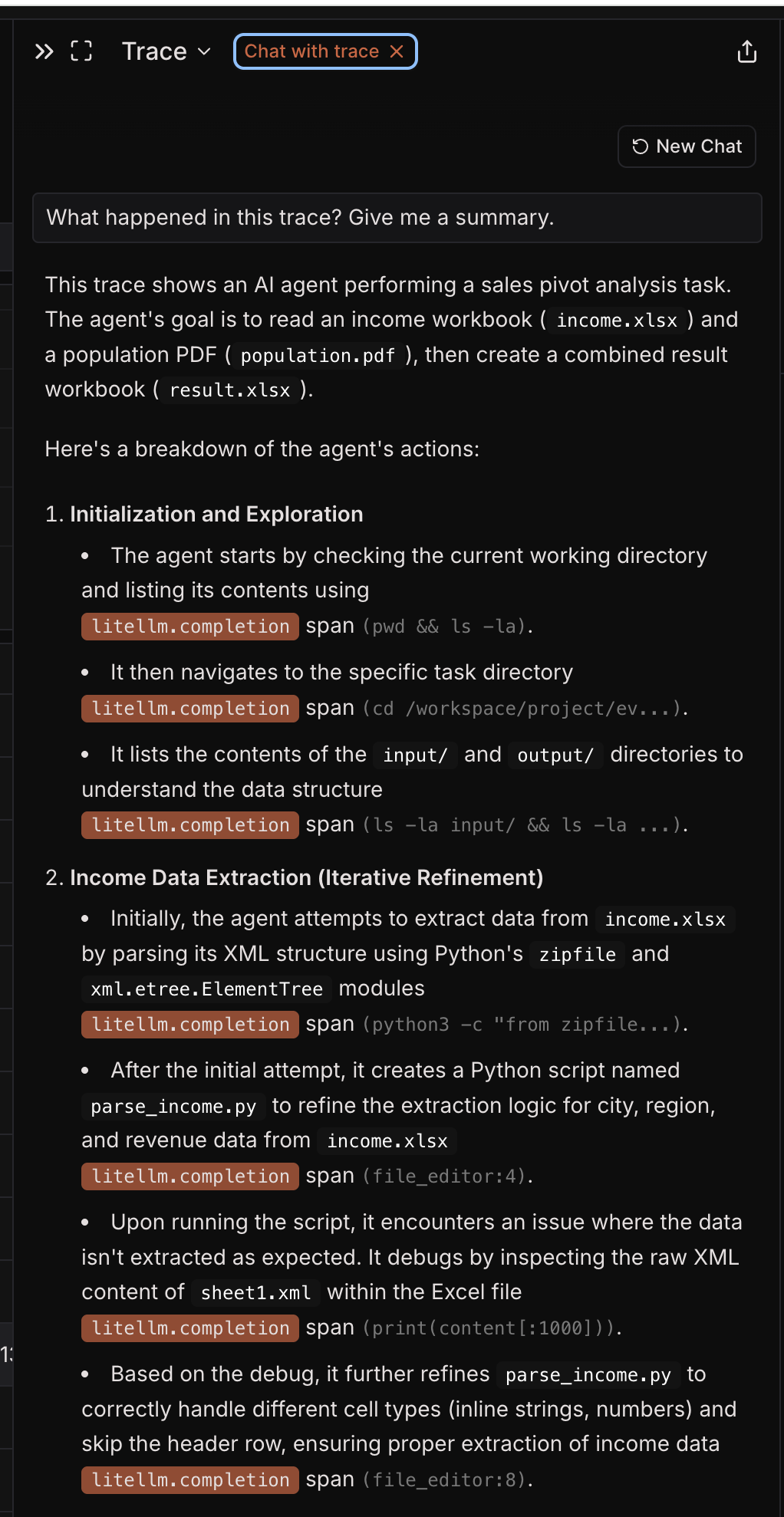 Trace example from Laminar