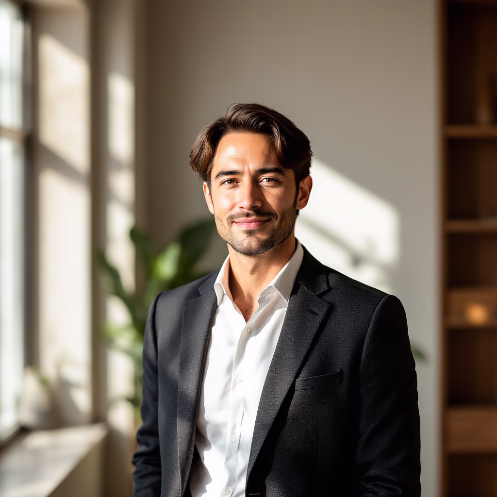 [team] image of executive team member (for a fintech company)