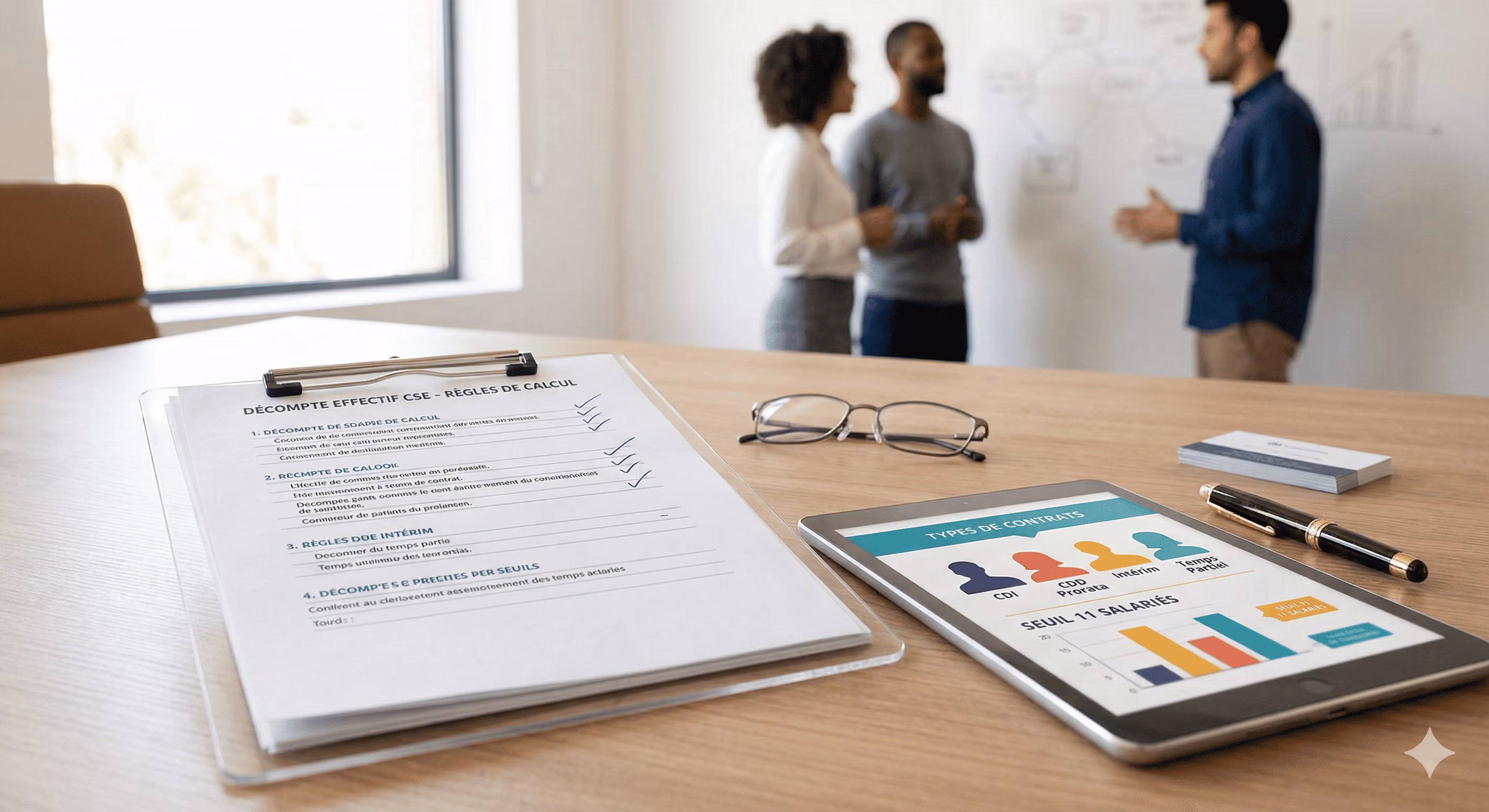 Document de calcul de l'effectif et seuil de 11 salariés pour la mise en place du CSE