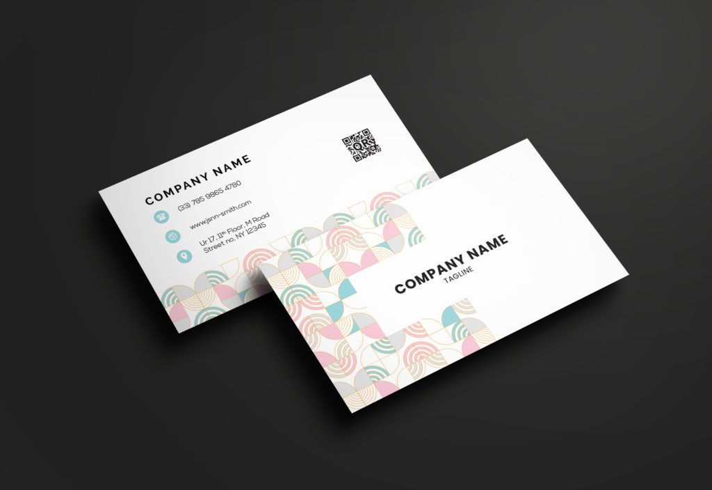 Geometric Patterned interior design Business Cards