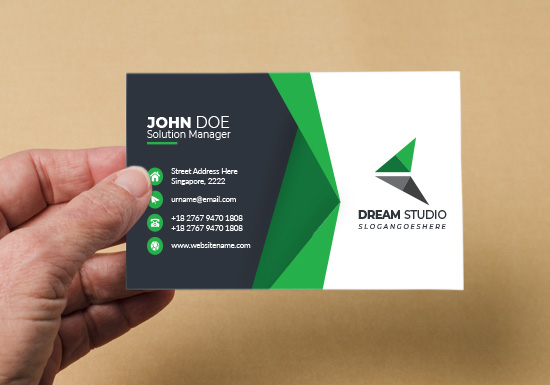 Business Card  with Negative Spacing