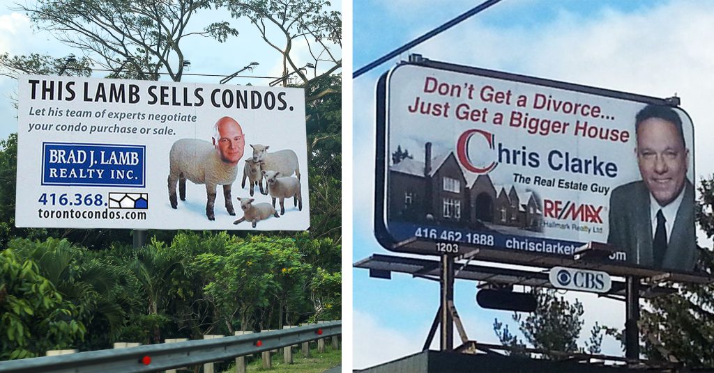 funny real estate billboards