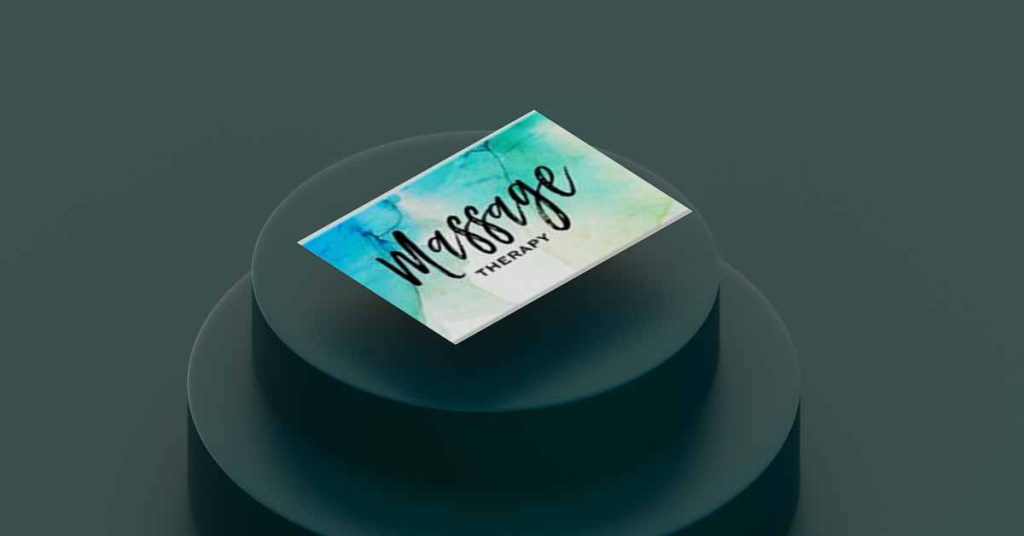 massage therapist business cards