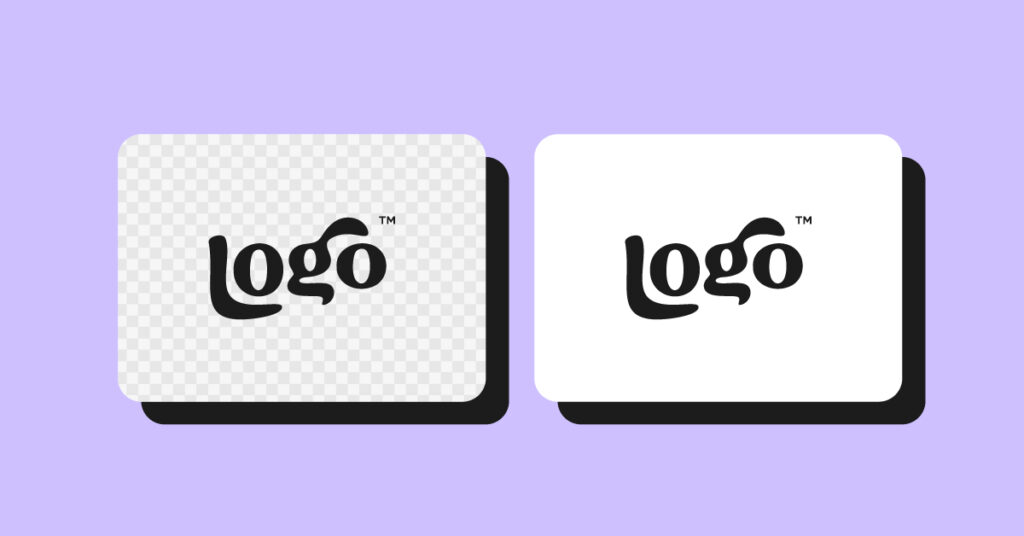 logo on transparent vs white background