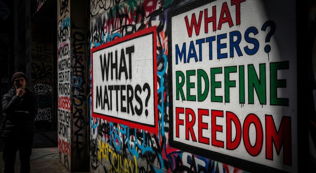 create conversations graffiti with words